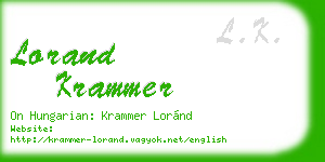 lorand krammer business card